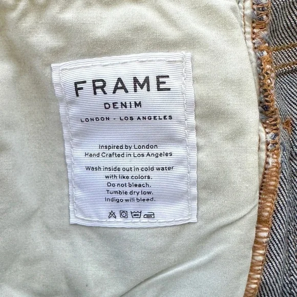 FRAME Le Nouveau Straight Side Slit Denim 27 *Sample - Picture 9 of 9